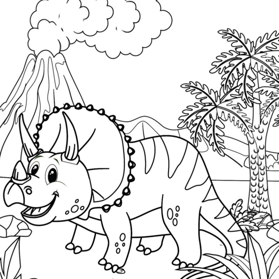 Triceratops Coloring Pages - Dinosaur Coloring Pages