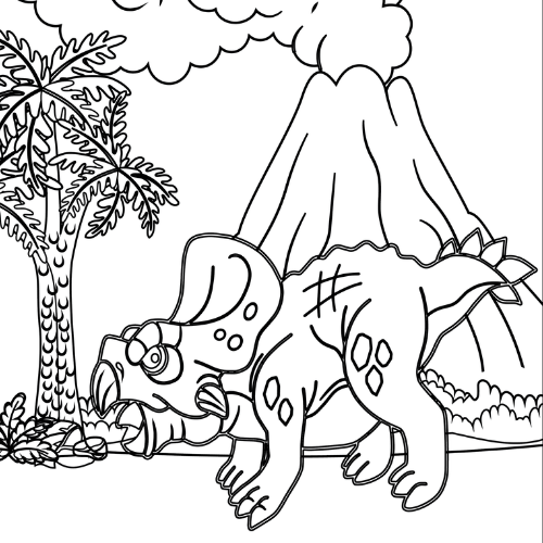 Triceratops Coloring Pages - Dinosaur Coloring Pages