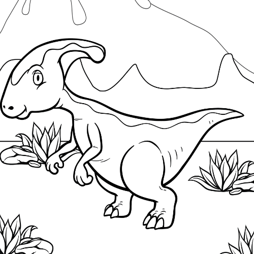 Shy Baby Parasaurolophus