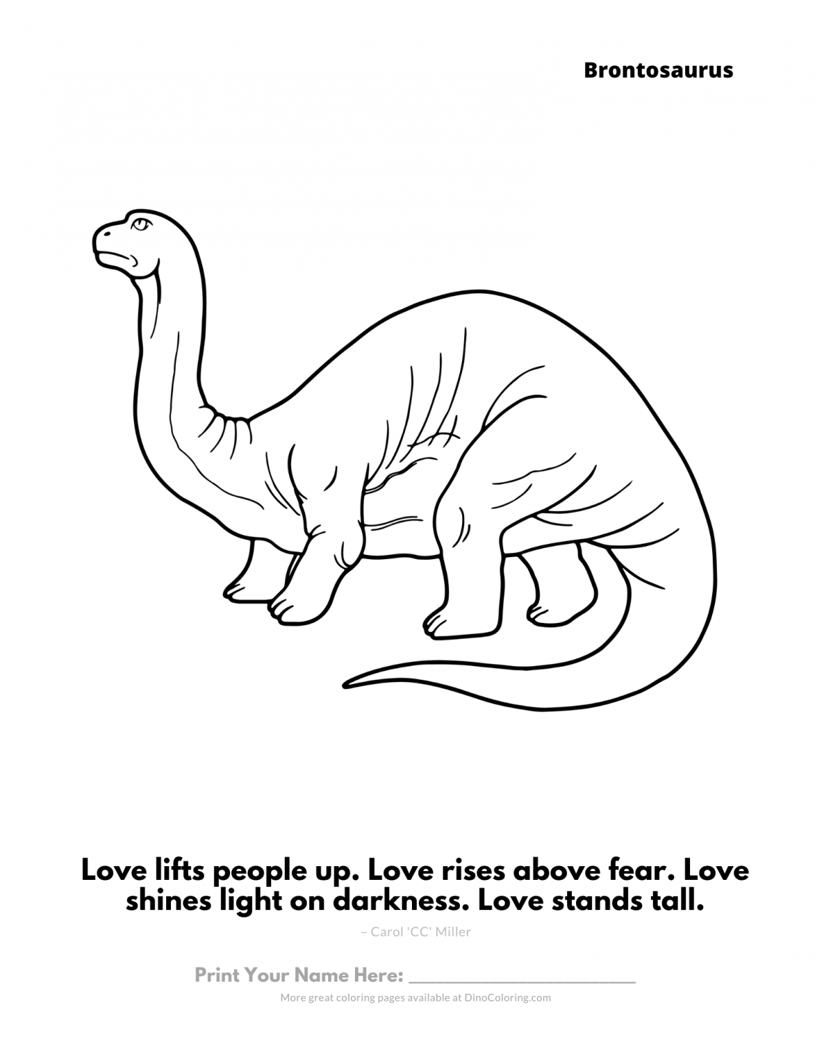 brontosaurus coloring