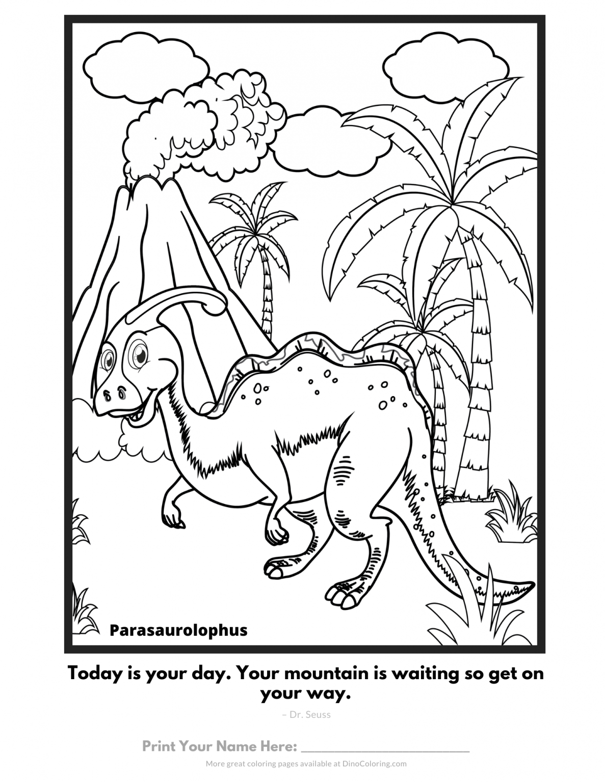 parasaurolophus coloring page