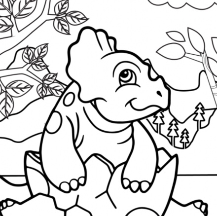 dinosaurs triceratops coloring pages