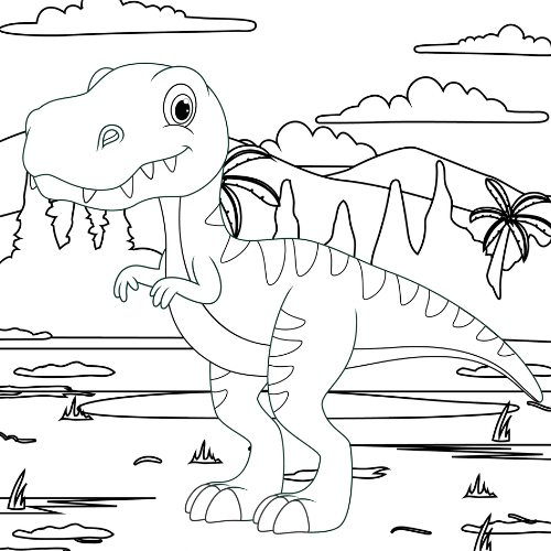 Walking baby Tyrannosaurus Rex