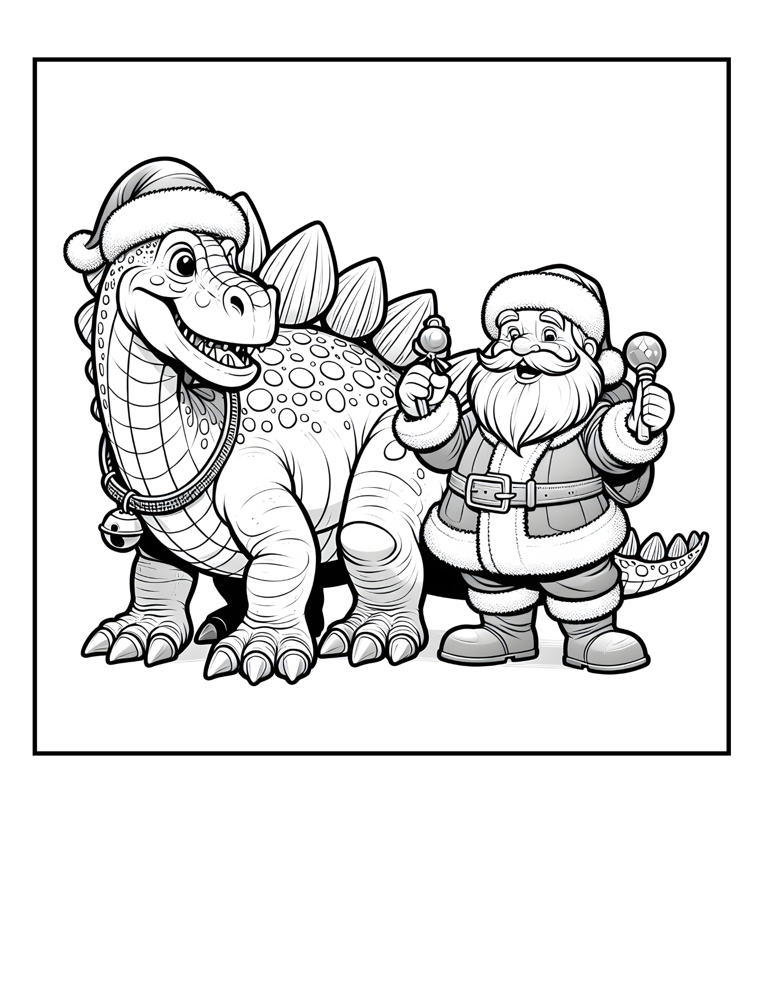 This Stegosaurus Wanted To Meet Santa Claus Dinosaur Coloring Pages this-stegosaurus-wanted-to-meet-santa-claus-dinosaur-coloring-pages