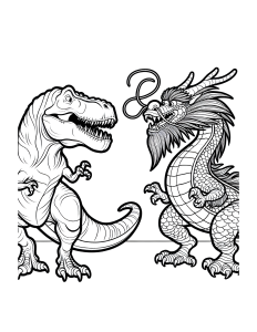 trex and chinese dragin